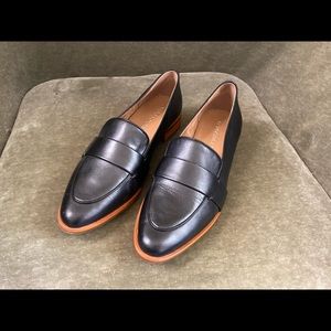 Black Leather Aerosoles Eden Loafers
